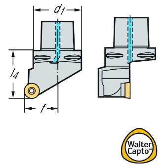 ワルタージャパン（株） 旋削ホルダー スクリュークランプ C6 旋削ホルダー　スクリュークランプ C6-SRSCL-45065-16