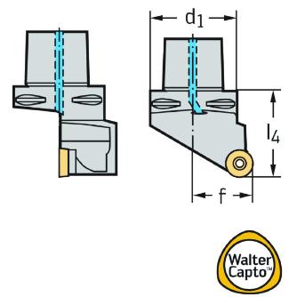 ワルタージャパン（株） 旋削ホルダー スクリュークランプ C6 旋削ホルダー　スクリュークランプ C6-SRSCR-45065-12