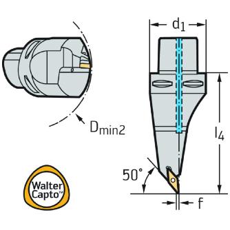 ワルタージャパン（株） 旋削ホルダー45°スクリュークランプ C6 旋削ホルダー４５°スクリュークランプ C6-SVMBL-33120-16
