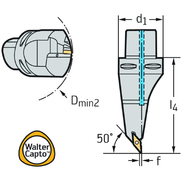 ワルタージャパン（株） 旋削ホルダー45°スクリュークランプ C6 旋削ホルダー４５°スクリュークランプ C6-SVMBL-33120-16