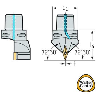 ワルタージャパン（株） 旋削ホルダー スクリュークランプ C6 旋削ホルダー　スクリュークランプ C6-SVVBN-00065-16