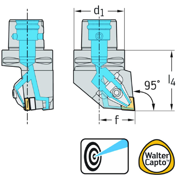 ワルタージャパン（株） 旋削ホルダー リジットクランプ C8 旋削ホルダー　リジットクランプ C8-DCLNR-55080-16-P