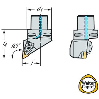 ワルタージャパン（株） 旋削ホルダー リジットクランプ C8 旋削ホルダー　リジットクランプ C8-DDJNL-55080-15