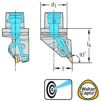 ワルタージャパン（株） 旋削ホルダー リジットクランプ C8 旋削ホルダー　リジットクランプ C8-DVJBR-55080-16-P