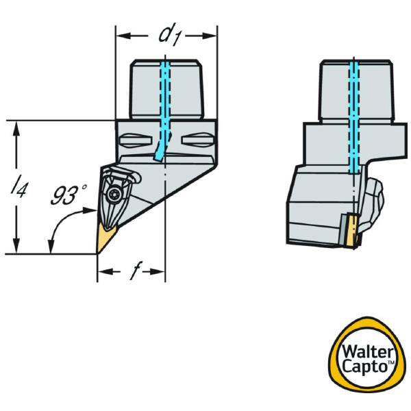 ワルタージャパン（株） 旋削ホルダー リジットクランプ C8 旋削ホルダー　リジットクランプ C8-DVJNL-55080-16