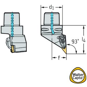 ワルタージャパン（株） 旋削ホルダー リジットクランプ C8 旋削ホルダー　リジットクランプ C8-DVJNR-55080-16