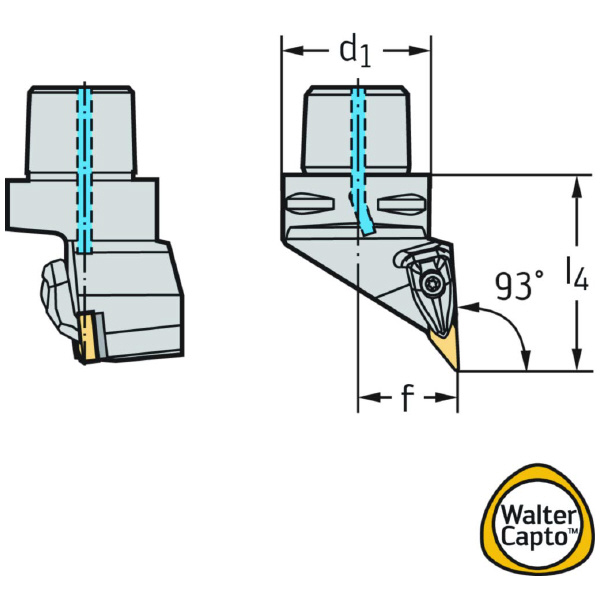 ワルタージャパン（株） 旋削ホルダー リジットクランプ C8 旋削ホルダー　リジットクランプ C8-DVJNR-55080-16