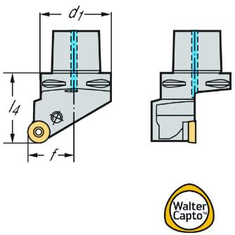 ワルタージャパン（株） 旋削ホルダー レバークランプ C8 旋削ホルダー　レバークランプ C8-PRSCL-55080-20