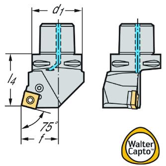 ワルタージャパン（株） 旋削ホルダー レバークランプ C8 旋削ホルダー　レバークランプ C8-PSKNL-55080-19