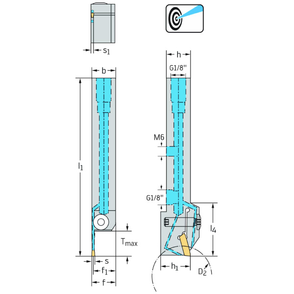 ワルタージャパン（株） シャンク工具 リジットクランプ G1011 シャンク工具　リジットクランプ G1011.2525L-2T21GX24-P