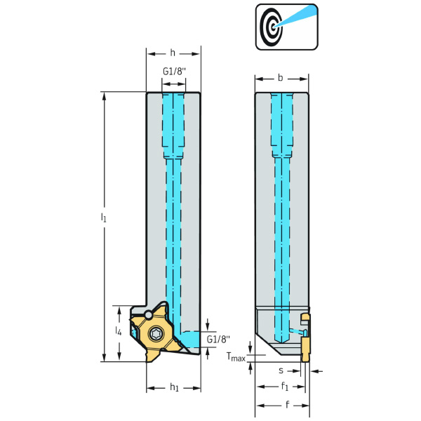 ワルタージャパン（株） シャンク 外径溝加工 G3011 シャンク　外径溝加工 G3011.12R-MX22-2-P