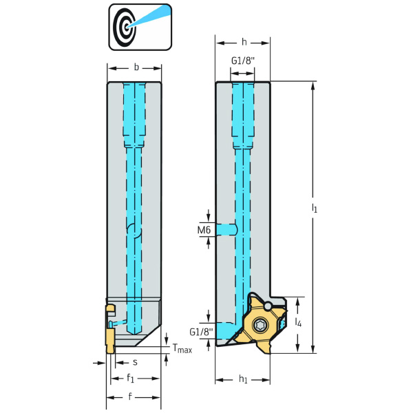 ワルタージャパン（株） シャンク 外径溝加工 G3011 シャンク　外径溝加工 G3011-2525L-MX22-2-P