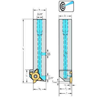 ワルタージャパン（株） シャンク 外径溝加工 G3011 シャンク　外径溝加工 G3011-2525R-MX22-2-P