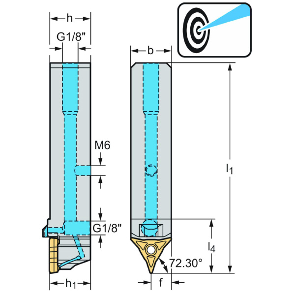 ワルタージャパン（株） シャンク工具 倣い旋削システム W1010 シャンク工具　倣い旋削システム W1010.16N-WL25-P