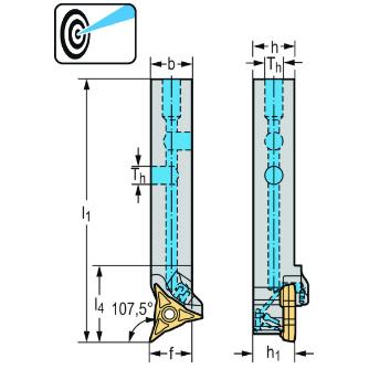 ワルタージャパン（株） シャンク工具 倣い旋削システム W1011 シャンク工具　倣い旋削システム W1011-1212L-WL17-S-P