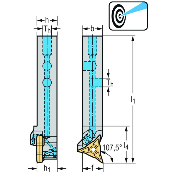 ワルタージャパン（株） シャンク工具 倣い旋削システム W1011 シャンク工具　倣い旋削システム W1011-1616R-WL17-S-P