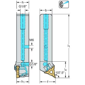 ワルタージャパン（株） シャンク工具 倣い旋削システム W1011 シャンク工具　倣い旋削システム W1011-2020R-WL17-P