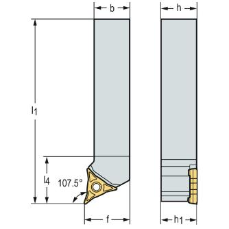 ワルタージャパン（株） シャンク工具 倣い旋削システム W1011 シャンク工具　倣い旋削システム W1011-2525L-WL25