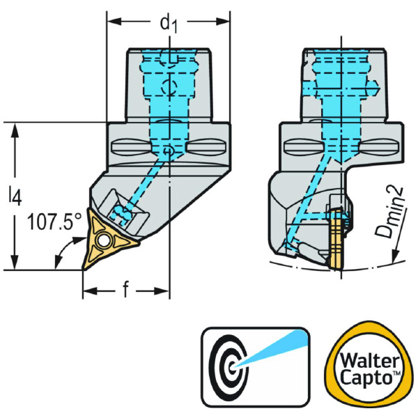 ワルタージャパン（株） 旋削ホルダー 倣い旋削システム W1011 旋削ホルダー　倣い旋削システム W1011-C6L-WL25-P