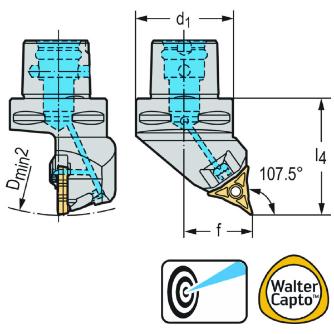 ワルタージャパン（株） 旋削ホルダー 倣い旋削システム W1011 旋削ホルダー　倣い旋削システム W1011-C6R-WL25-P
