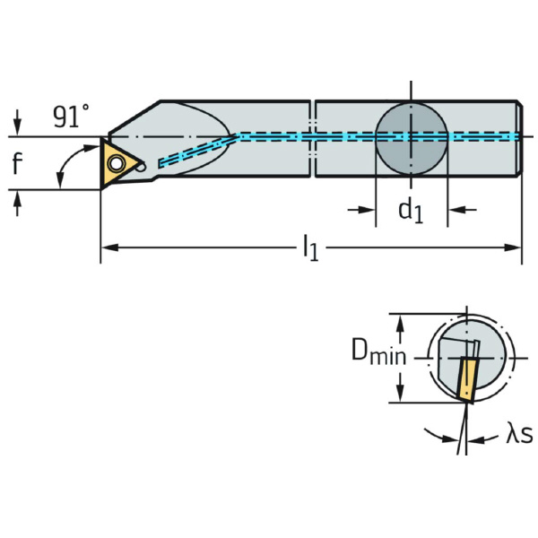 ワルタージャパン（株） ボーリングバー スクリュークランプ A06F ボーリングバー　スクリュークランプ A06F-STFCR06-R