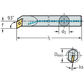ワルタージャパン（株） ボーリングバー スクリュークランプ A12M ボーリングバー　スクリュークランプ A12M-SDUCR07-R