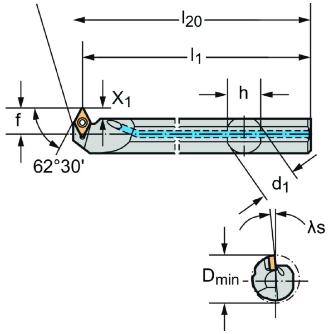 ワルタージャパン（株） ボーリングバー スクリュークランプ A12M ボーリングバー　スクリュークランプ A12M-SDXCL07