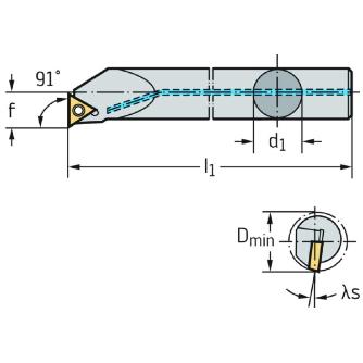ワルタージャパン（株） ボーリングバー スクリュークランプ A12M ボーリングバー　スクリュークランプ A12M-STFCR11-R
