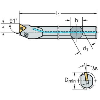ワルタージャパン（株） ボーリングバー レバークランプ A16R ボーリングバー　レバークランプ A16R-PTFNL11