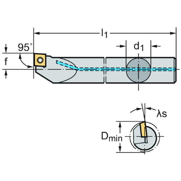 ワルタージャパン（株） ボーリングバー スクリュークランプ A16R ボーリングバー　スクリュークランプ A16R-SCLCL09-R