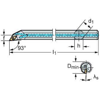ワルタージャパン（株） ボーリングバー スクリュークランプ A16R ボーリングバー　スクリュークランプ A16R-SDJCR07