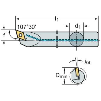 ワルタージャパン（株） ボーリングバー スクリュークランプ A16R ボーリングバー　スクリュークランプ A16R-SDQCL07-R