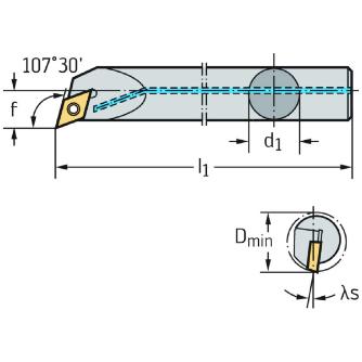 ワルタージャパン（株） ボーリングバー スクリュークランプ A16R ボーリングバー　スクリュークランプ A16R-SDQCR07-R
