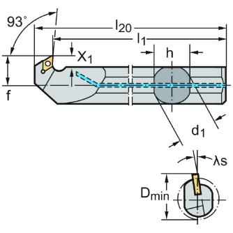 ワルタージャパン（株） ボーリングバー スクリュークランプ A16R ボーリングバー　スクリュークランプ A16R-SDUCL07-X