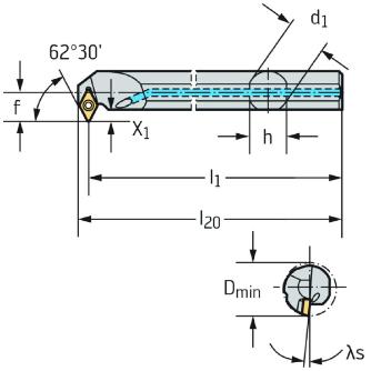 ワルタージャパン（株） ボーリングバー スクリュークランプ A16R ボーリングバー　スクリュークランプ A16R-SDXCR07