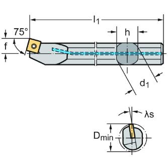 ワルタージャパン（株） ボーリングバー スクリュークランプ A16R ボーリングバー　スクリュークランプ A16R-SSKCL09