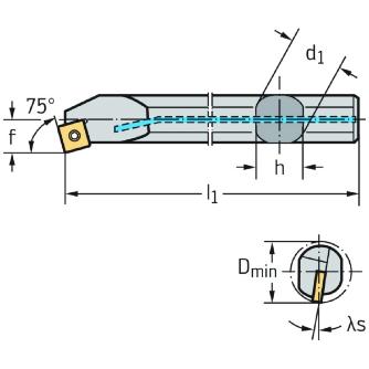 ワルタージャパン（株） ボーリングバー スクリュークランプ A16R ボーリングバー　スクリュークランプ A16R-SSKCR09
