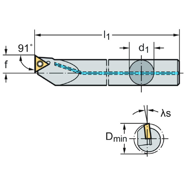 ワルタージャパン（株） ボーリングバー スクリュークランプ A16R ボーリングバー　スクリュークランプ A16R-STFCL11-R