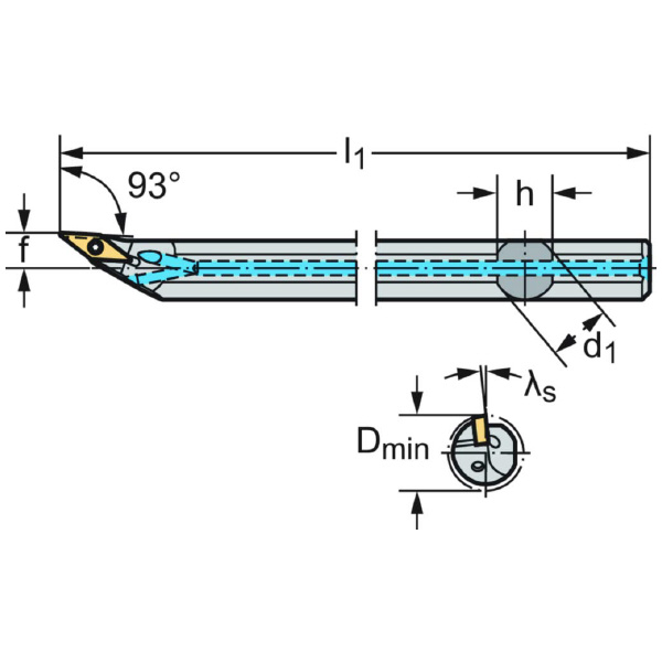 ワルタージャパン（株） ボーリングバー スクリュークランプ A16R ボーリングバー　スクリュークランプ A16R-SVJBL11