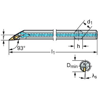 ワルタージャパン（株） ボーリングバー スクリュークランプ A16R ボーリングバー　スクリュークランプ A16R-SVJBR11