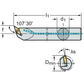 ワルタージャパン（株） ボーリングバー スクリュークランプ A16R ボーリングバー　スクリュークランプ A16R-SVQBL11-R