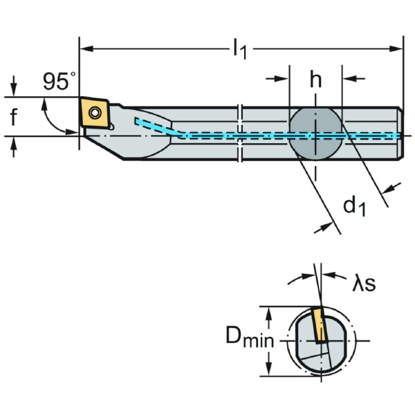 ワルタージャパン（株） ボーリングバー スクリュークランプ A16T ボーリングバー　スクリュークランプ A16T-SCLPL3