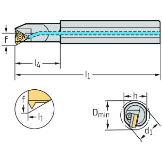 ワルタージャパン（株） ボーリングバー めねじ A20Q ボーリングバー　めねじ A20Q-NTS-IR11-16