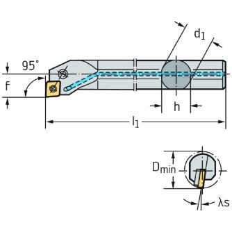 ワルタージャパン（株） ボーリングバー レバークランプ A20S ボーリングバー　レバークランプ A20S-PCLNR09