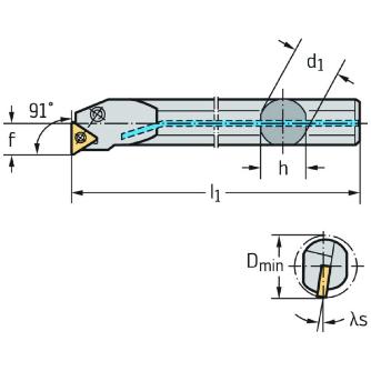 ワルタージャパン（株） ボーリングバー レバークランプ A20S ボーリングバー　レバークランプ A20S-PTFNR11