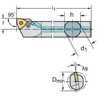 ワルタージャパン（株） ボーリングバー レバークランプ A20S ボーリングバー　レバークランプ A20S-PWLNL06