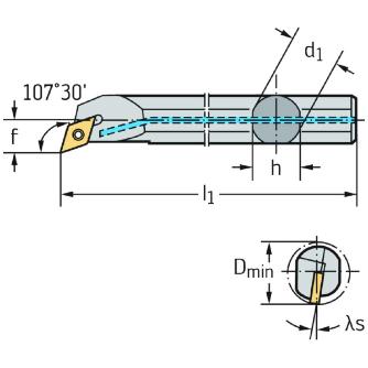 ワルタージャパン（株） ボーリングバー スクリュークランプ A20S ボーリングバー　スクリュークランプ A20S-SDQCR11