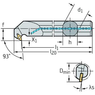 ワルタージャパン（株） ボーリングバー スクリュークランプ A20S ボーリングバー　スクリュークランプ A20S-SDUCR07-X