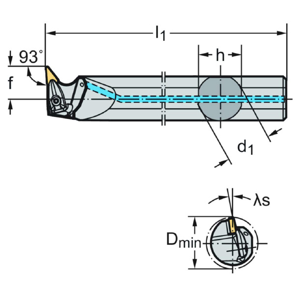 ワルタージャパン（株） ボーリングバー リジットクランプ A20T ボーリングバー　リジットクランプ A20T-DVUNL3