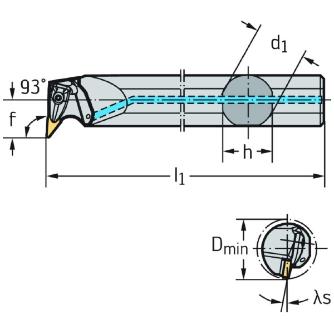 ワルタージャパン（株） ボーリングバー リジットクランプ A24T ボーリングバー　リジットクランプ A24T-DVUNR3